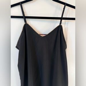✨ Y2K Inspired Andree by Unit Black Beaded-Trim Cami Tank ✨ (M)